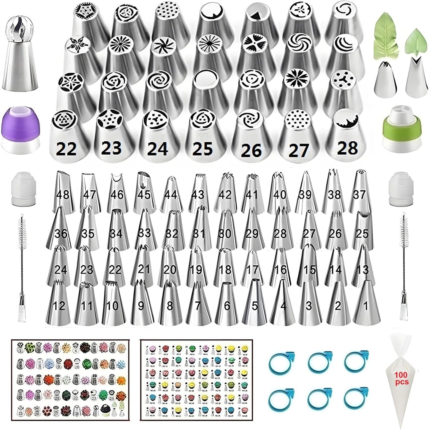 193 Pcs Russian Piping Tips Set for Cake Decorating Fun