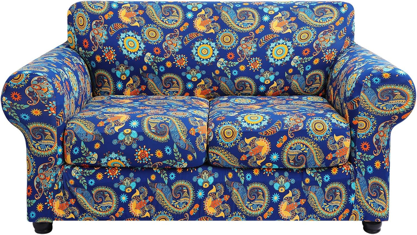 Floral Pattern Loveseat Slipcovers by hyha - Stretch & Washable