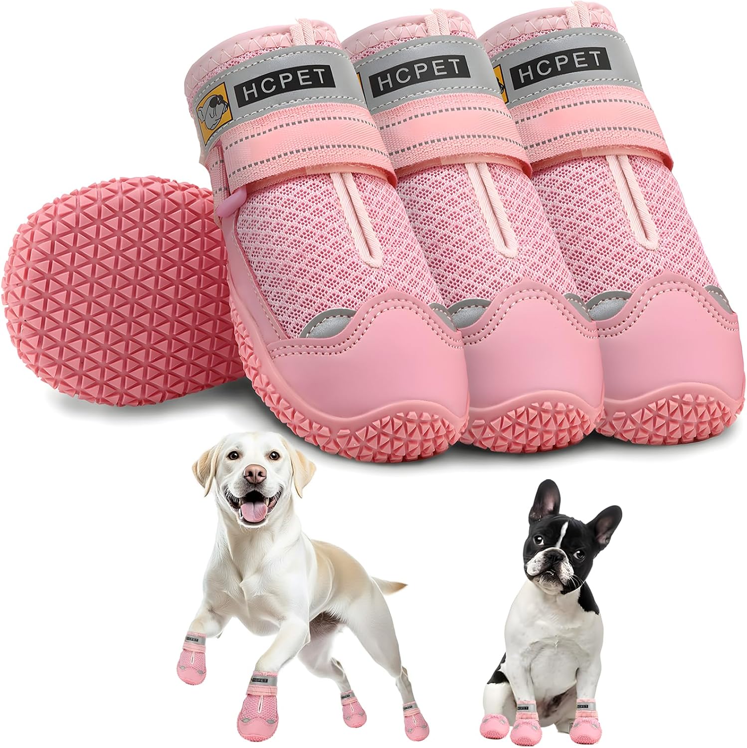 Hcpet Dog Shoes for Large Dogs - Breathable Anti-Slip Booties