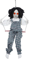 Halloween Hanging Ghost Props 2.6FT Life-Sized Voice-Activated Boy on