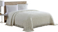 Medallion Chenille Bedspread Queen Ivory - Vintage Cotton Charm