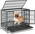 Homey Pet 37 in Stackable Heavy Duty Dog Crate - Space Saving