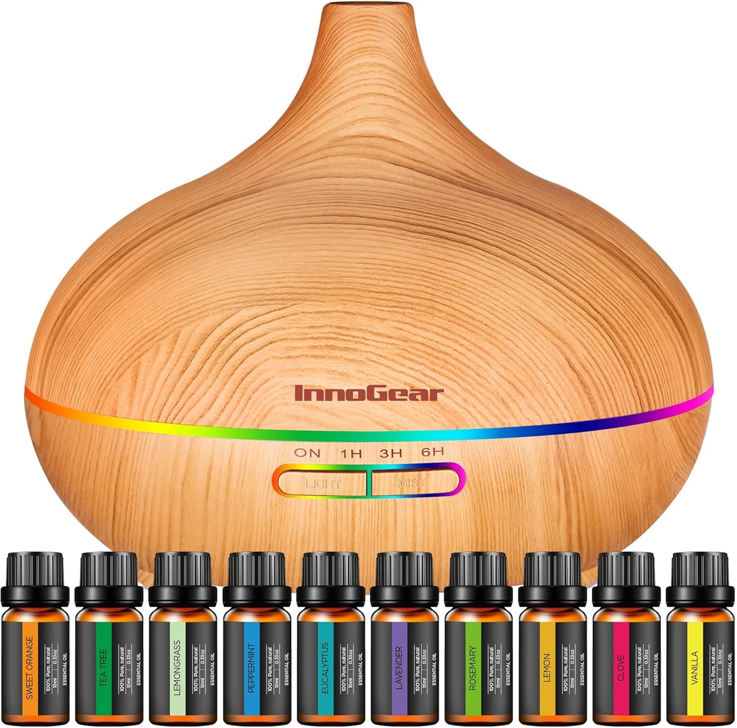 InnoGear Aromatherapy Diffuser with 10 Essential Oils Set
