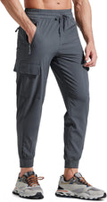 Men's Lightweight Quick Dry Cargo Joggers - Athletic Travel Fit