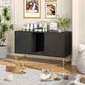 Vabches Litter Box Enclosure for 2 Cats, Modern Cat House