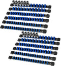 Socket Organizer Drive ABS Tools - Blue 12PC Socket Holders Kit