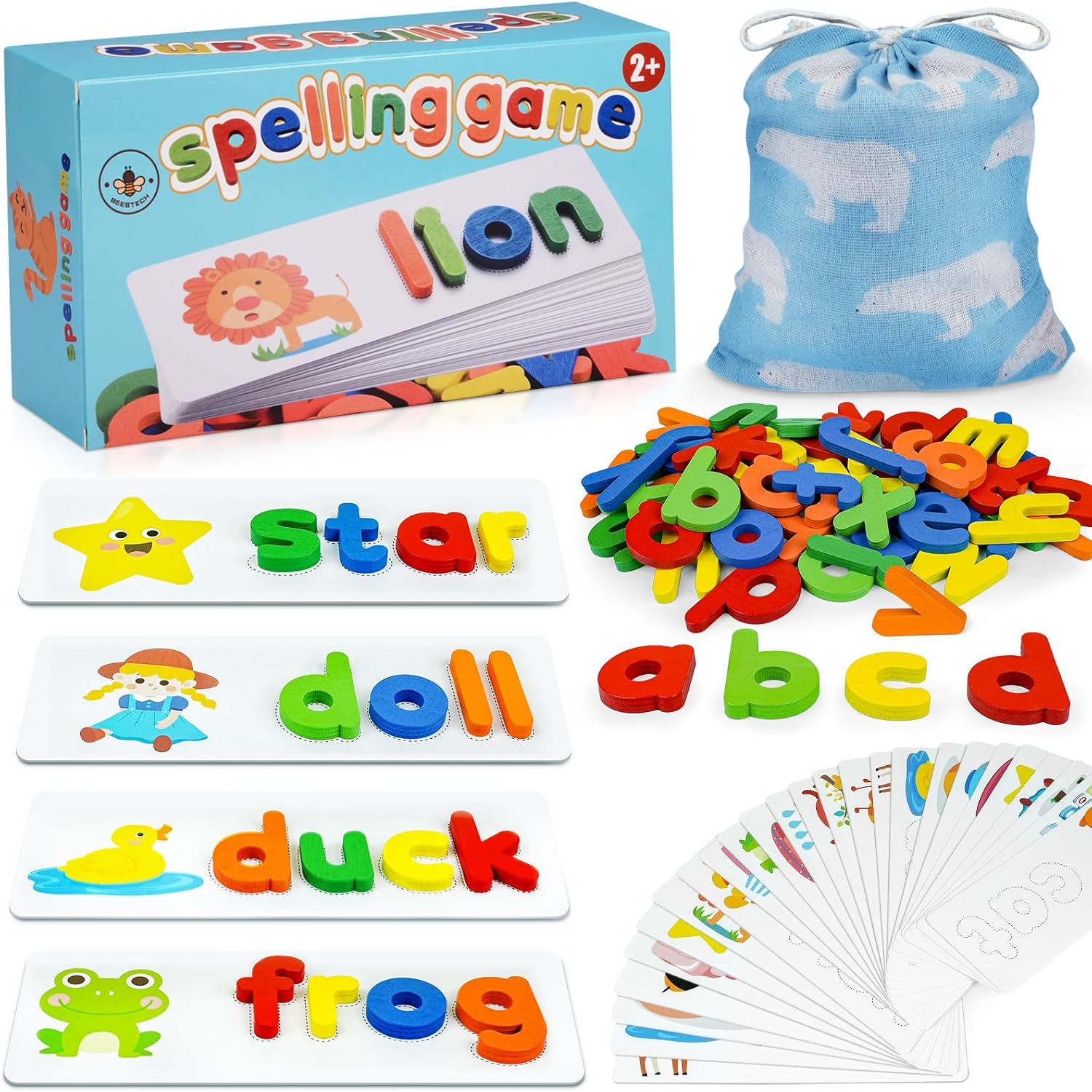 BEESTECH Spelling Matching Games for Toddlers