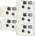 5 Pcs Disposable Camera for Wedding Bulk with Flash - Rose film set