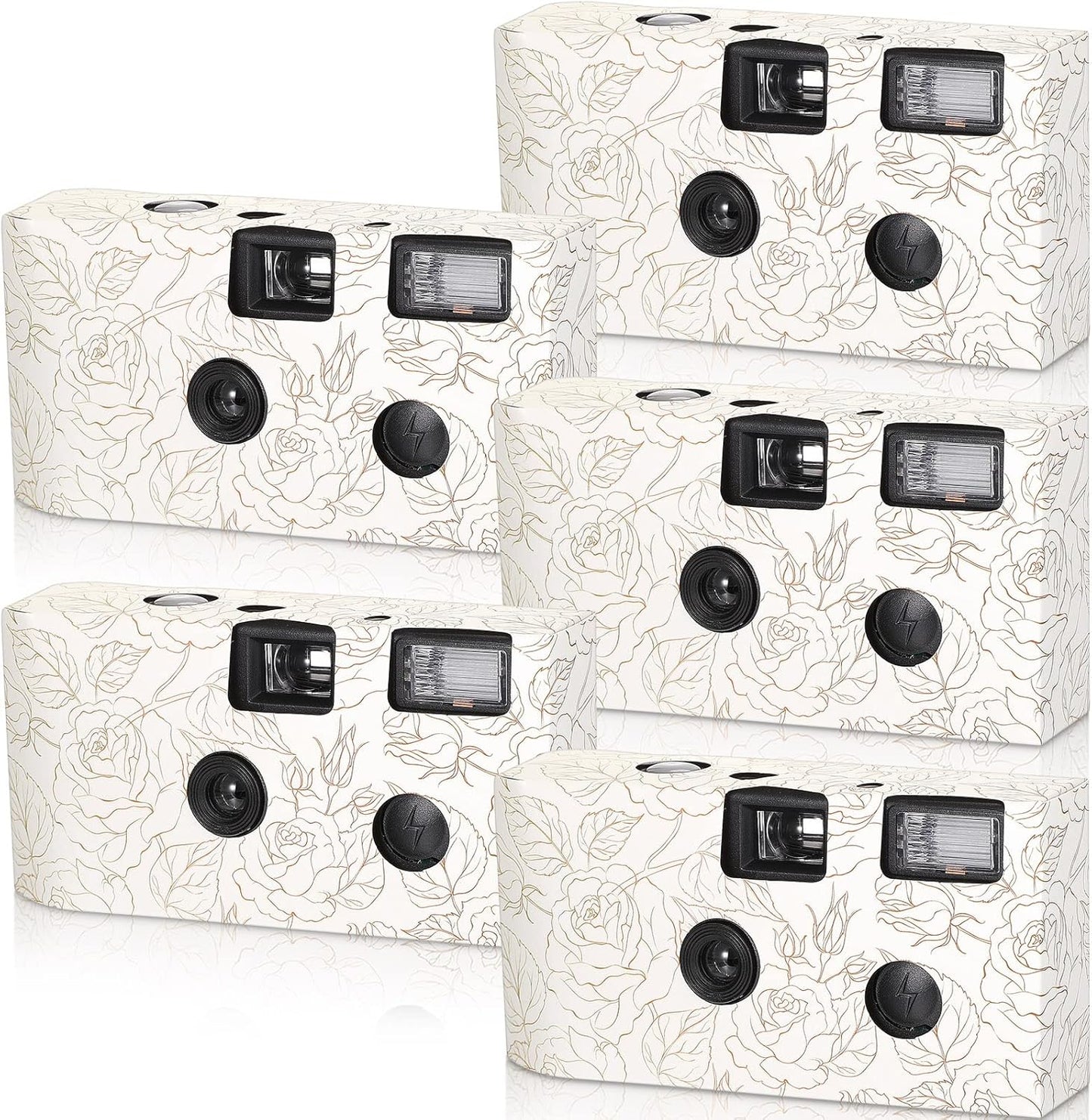 Capturing Memories: 5 Pcs Rose Disposable Cameras