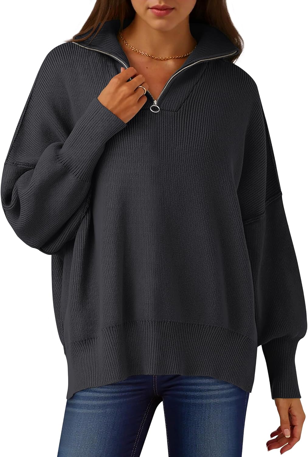 ANRABESS Women's Oversized Fashion Sweater Pullover Tops
