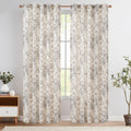 Floral Linen Blend Curtains 2 Panels 42in x 90in - Peony Print