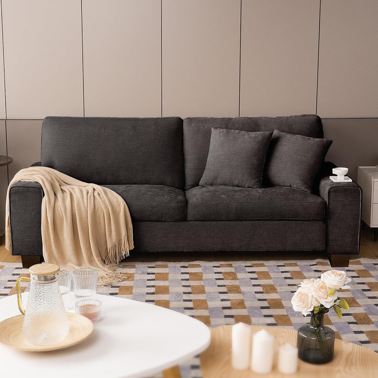 DOPEDIO Modern Loveseat Sofa for Living Room Comfort