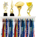 Wooden Medal Hanger Display with 37 Hooks - Stylish Medal Rack