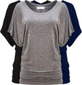Free to Live 3 Pack Dolman Short Sleeve Tops for Women