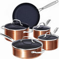 Nuwave 9pc Cookware Set Duralon Blue Ceramic Nonstick - Durable Heat