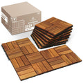 Tranquillo 10 Pcs Interlocking Deck Tiles 12x12 - Natural Acacia