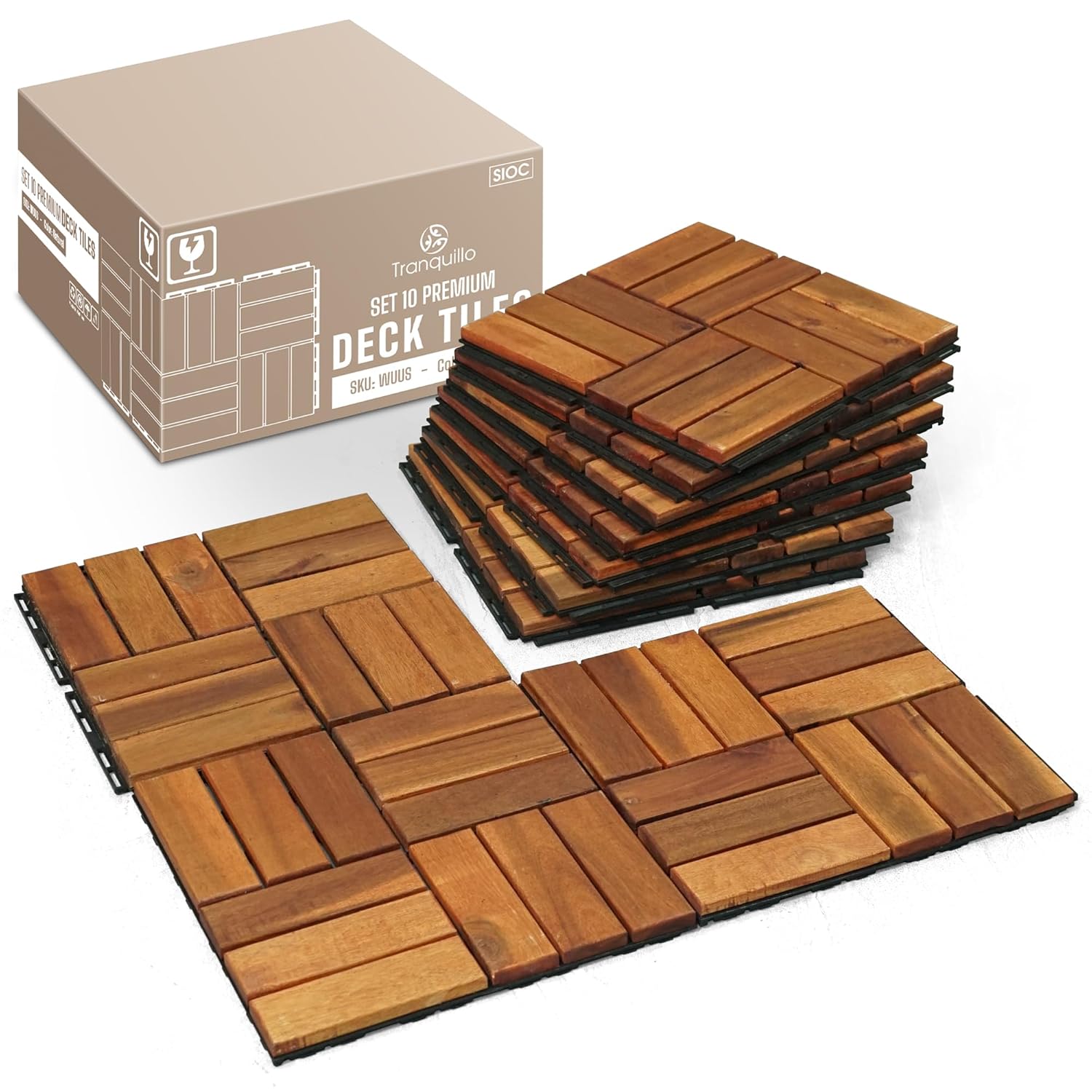 Interlocking Deck Tiles 12x12 for Outdoor Flooring Solutions