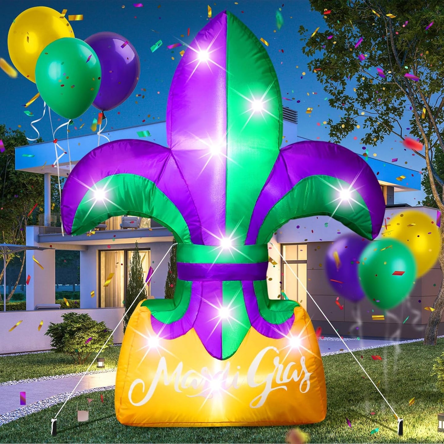 Mardi Gras Inflatable Yard Decorations for Romantic Parties