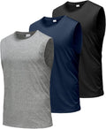 Men's Workout Tank Tops 3 Pack - Breathable Athletic Muscle Tees