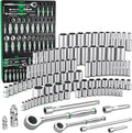 SK 1/4ft & 3/8ft Drive Socket Set with 160-P Ratchet - Durable Finish