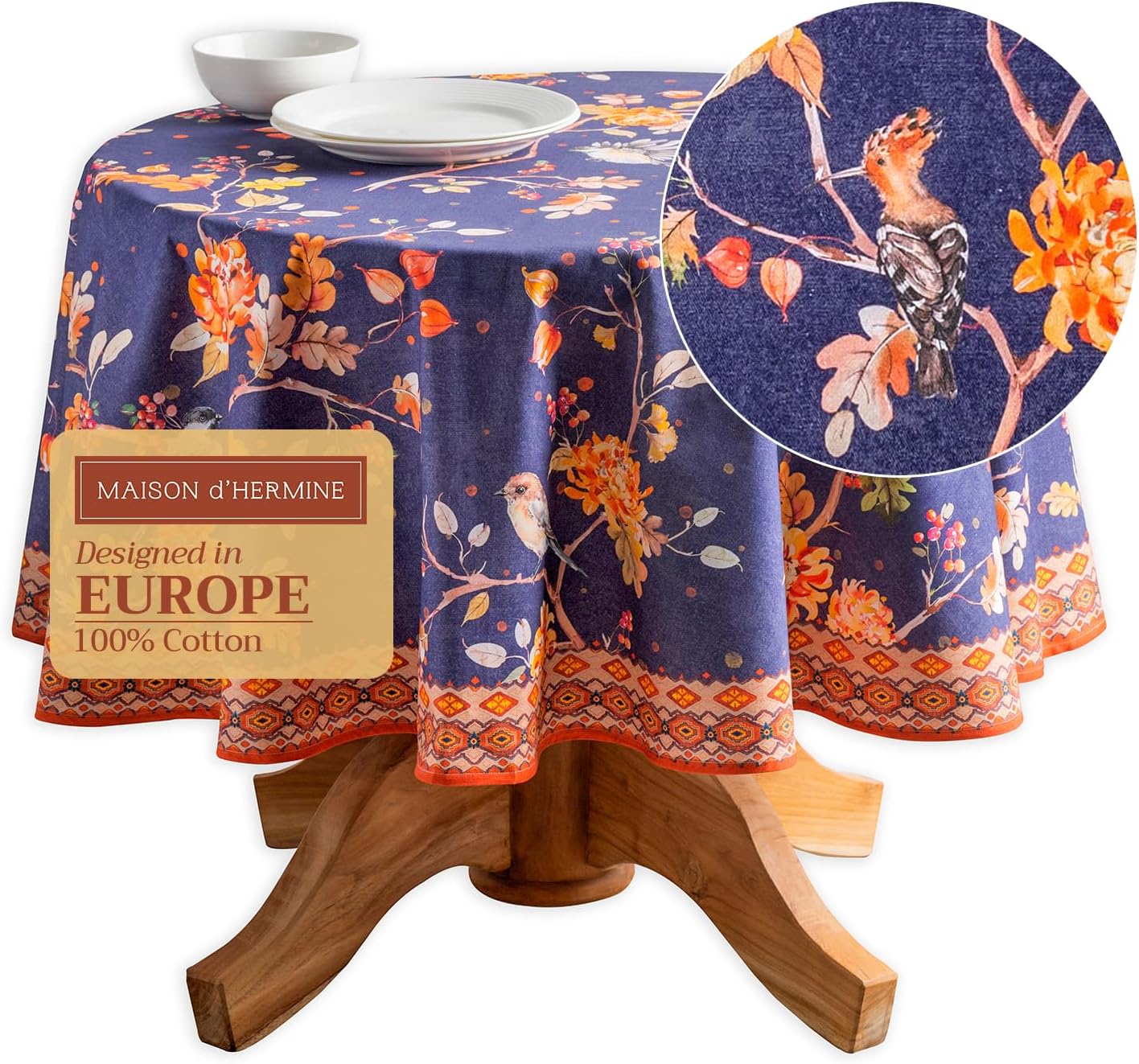 Elegant 69 Inch Round Tablecloth for Dining and Special Occasions