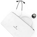Matte Black White Clinical Stethoscope 26in - Comfortable, Clear Sound