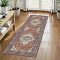 Washable Area Rug by HIRUG - Vintage Persian Mat 2ft 6in x 8ft