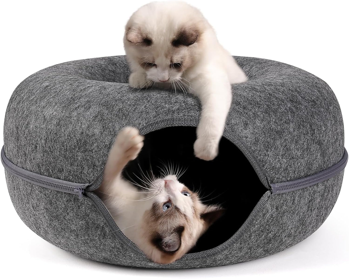 Peekaboo Cat Cave Bed: Fun and Cozy Indoor Cat Tunnel