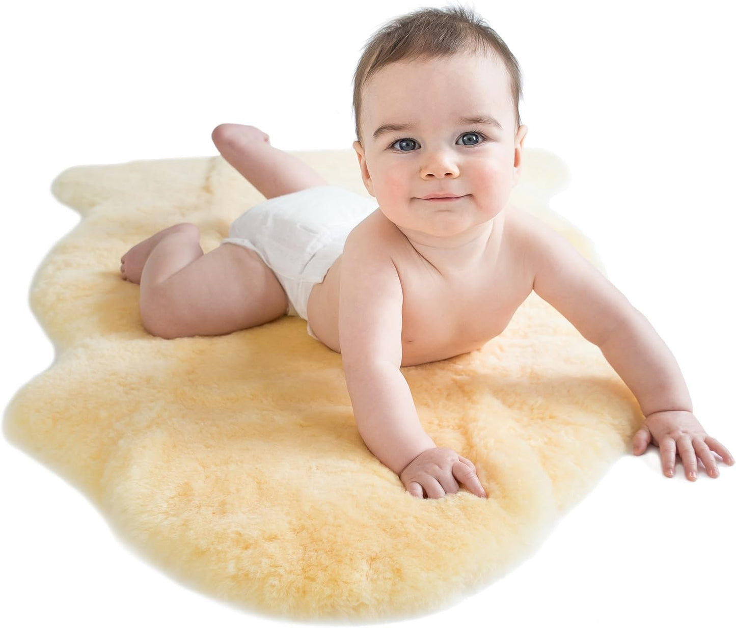 Woolino Sheepskin Luxuriously Soft Fluffy Rug for Bedroom