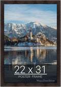 wallsthatspeak 22x31 Espresso Brown Picture Frame for Posters - Clean
