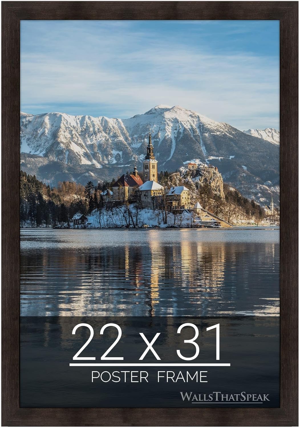 Espresso Brown Picture Frame for Puzzles Posters Photos Artwork