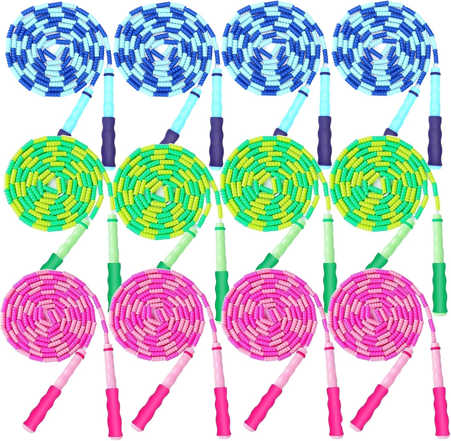 GRAWUN Jump Rope for Kids - Adjustable Soft Beaded Skipping Rope