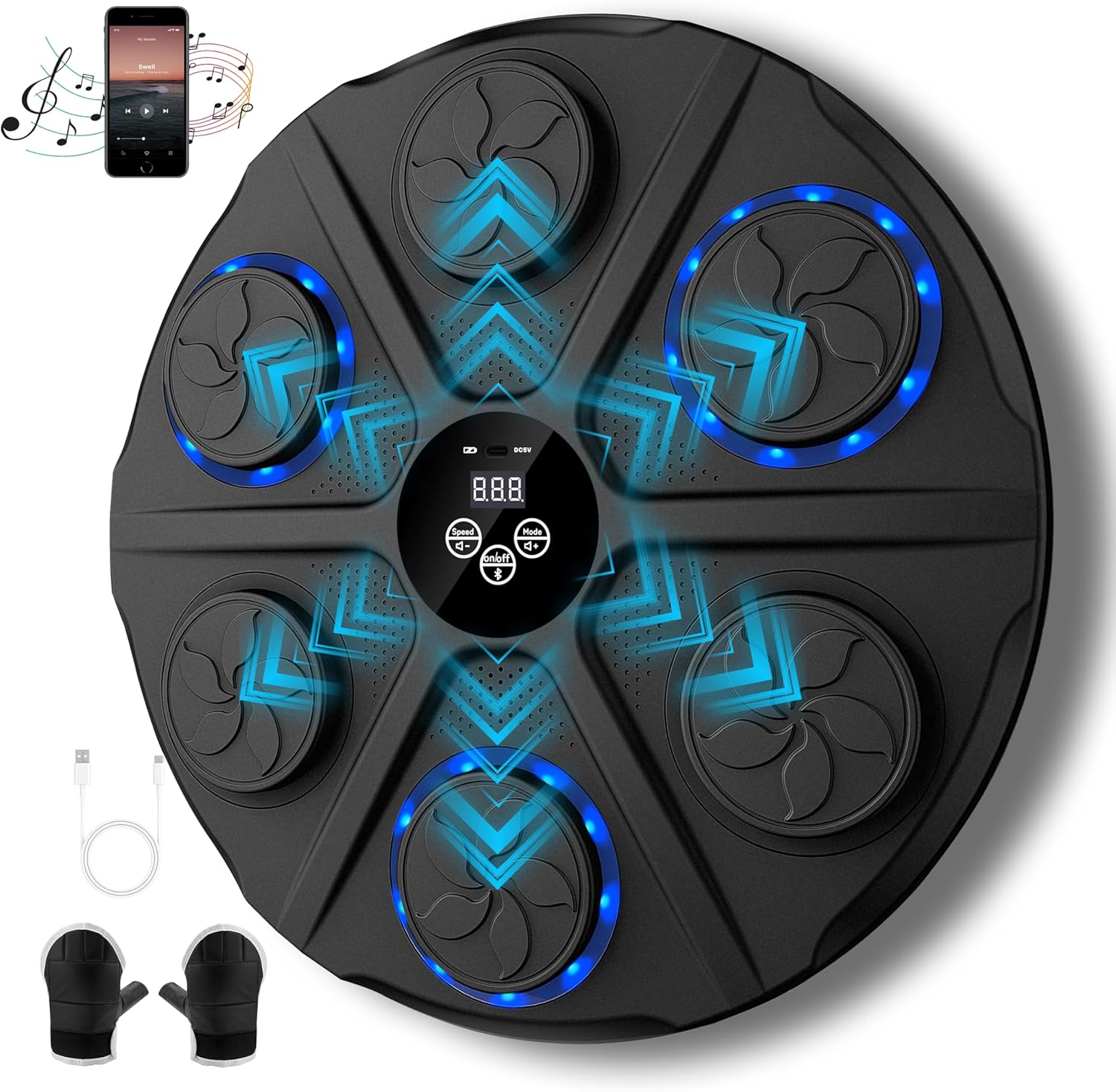 LINBURK Music Boxing Machine: 12 Modes Music Punching Fun