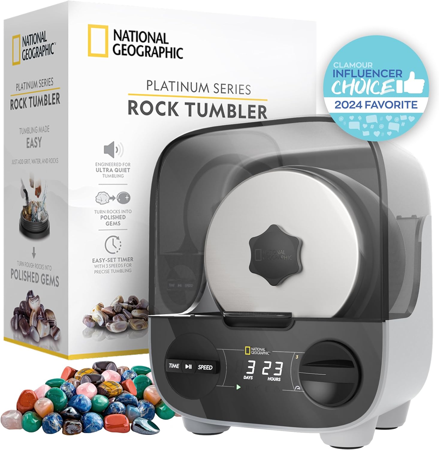 National Geographic Ultra Quiet Rock Polisher Kit for All Ages