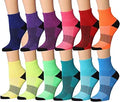 Tipi Toe Women's 12-Pairs Running & Athletic Socks - Cushioned Comfort