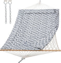 SUNCREAT Heavy Duty Hammock with Hardwood Spreader Bar - Cozy Outdoor