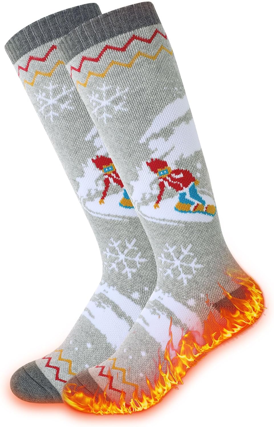 Zando Kids Thermal Ski Socks - Warm Winter Gear