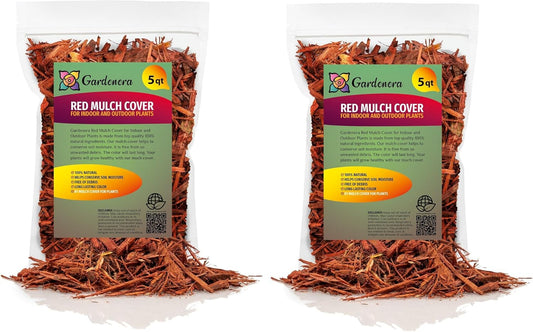 Red Mulch for Soil Fertility and Plant Insulation - 10 Quarts