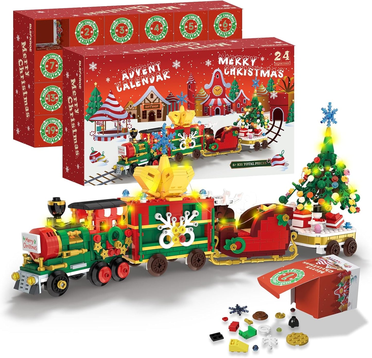 Advent Calendar 2025 Building Blocks Set for Christmas Fun