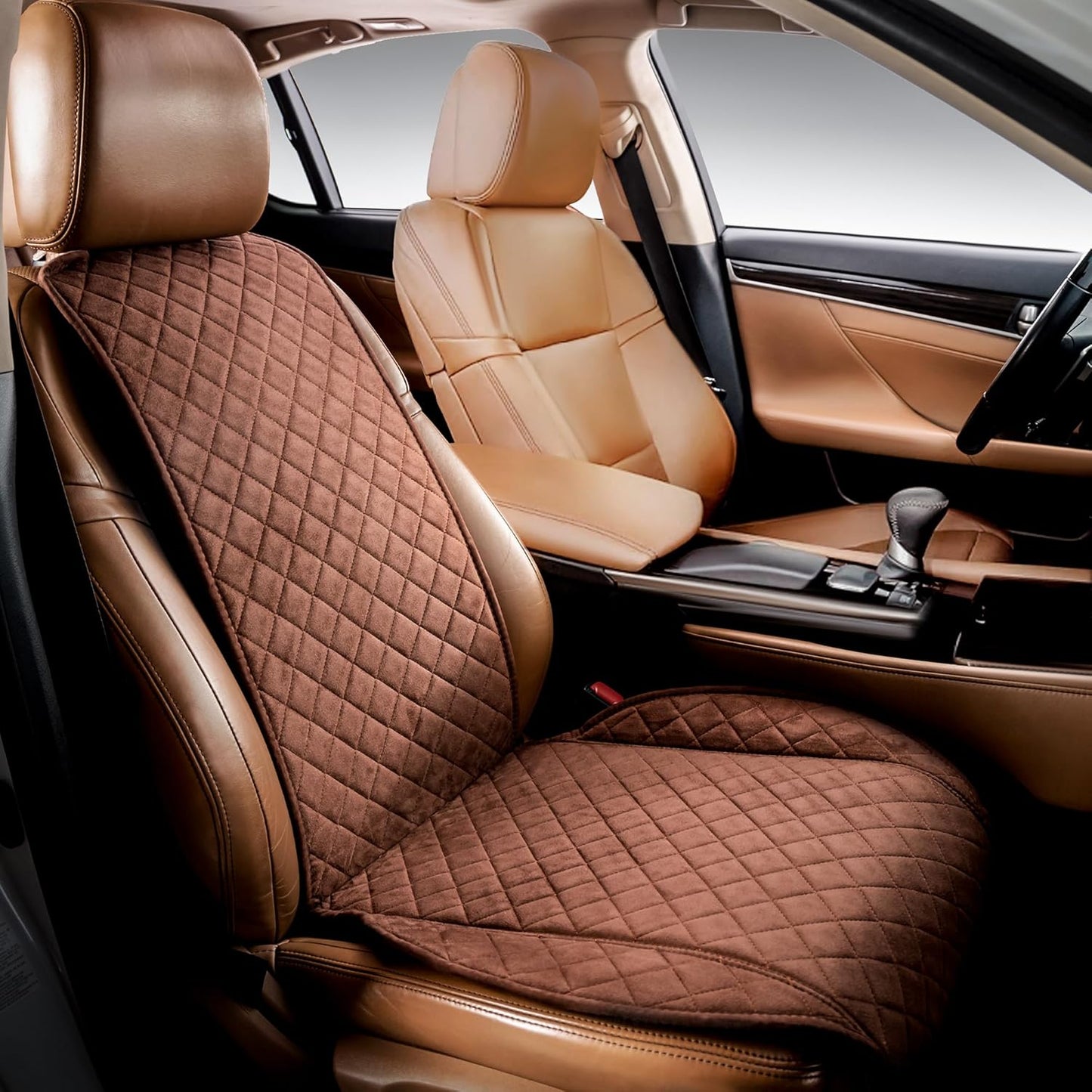 IVICY Faux Suede Car Seat Cover - Soft Non-Slip Protector