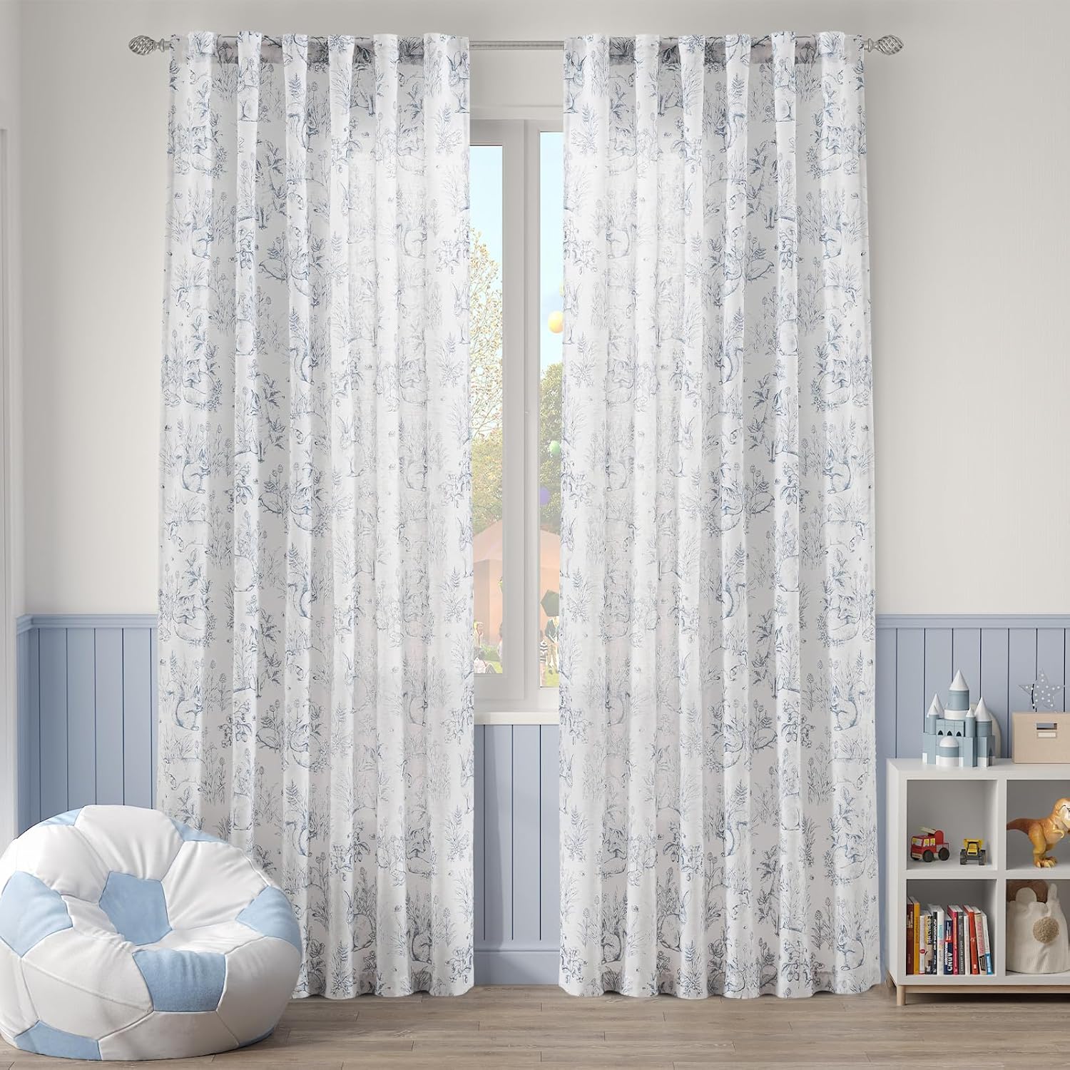 Light Filtering Easter Bunny Curtains
