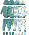 NZRVAWS Newborn Baby Boy Clothes 4-Pack Romper Pants Set