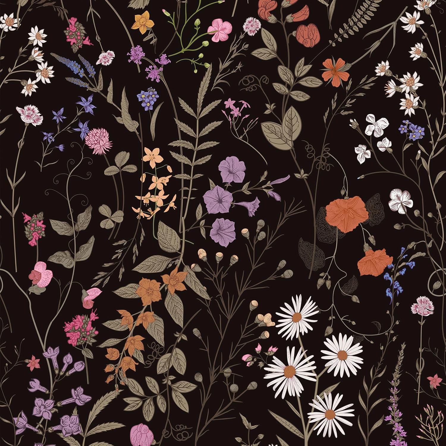 JiffDiff Floral Wallpaper Peel and Stick for Timeless Decor