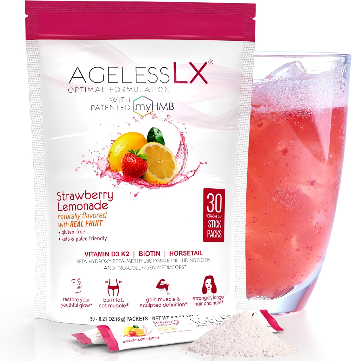 Powder Supplement for Women with HMB and Collagen Enhancer