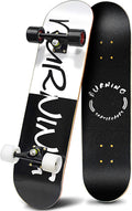 Complete Skateboard 31in x 8in Cruiser for Beginners - Light-Up Wheels