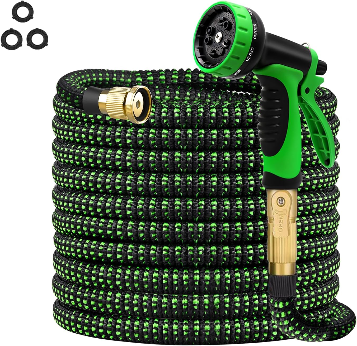 Expandable Garden Hose 50 FT with 10-Function Nozzle for Easy Use