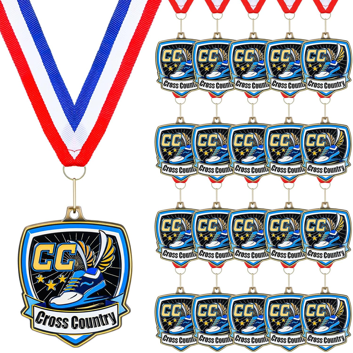 10/20/30/40 Pcs Award Medals Bulk for Sports Tournaments and Events