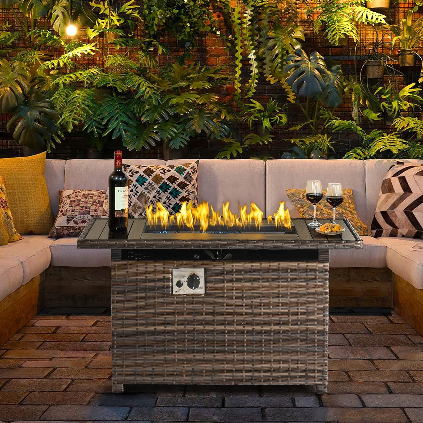 Aoxun Propane Fire Pit Table: Stylish Outdoor Heating Solution