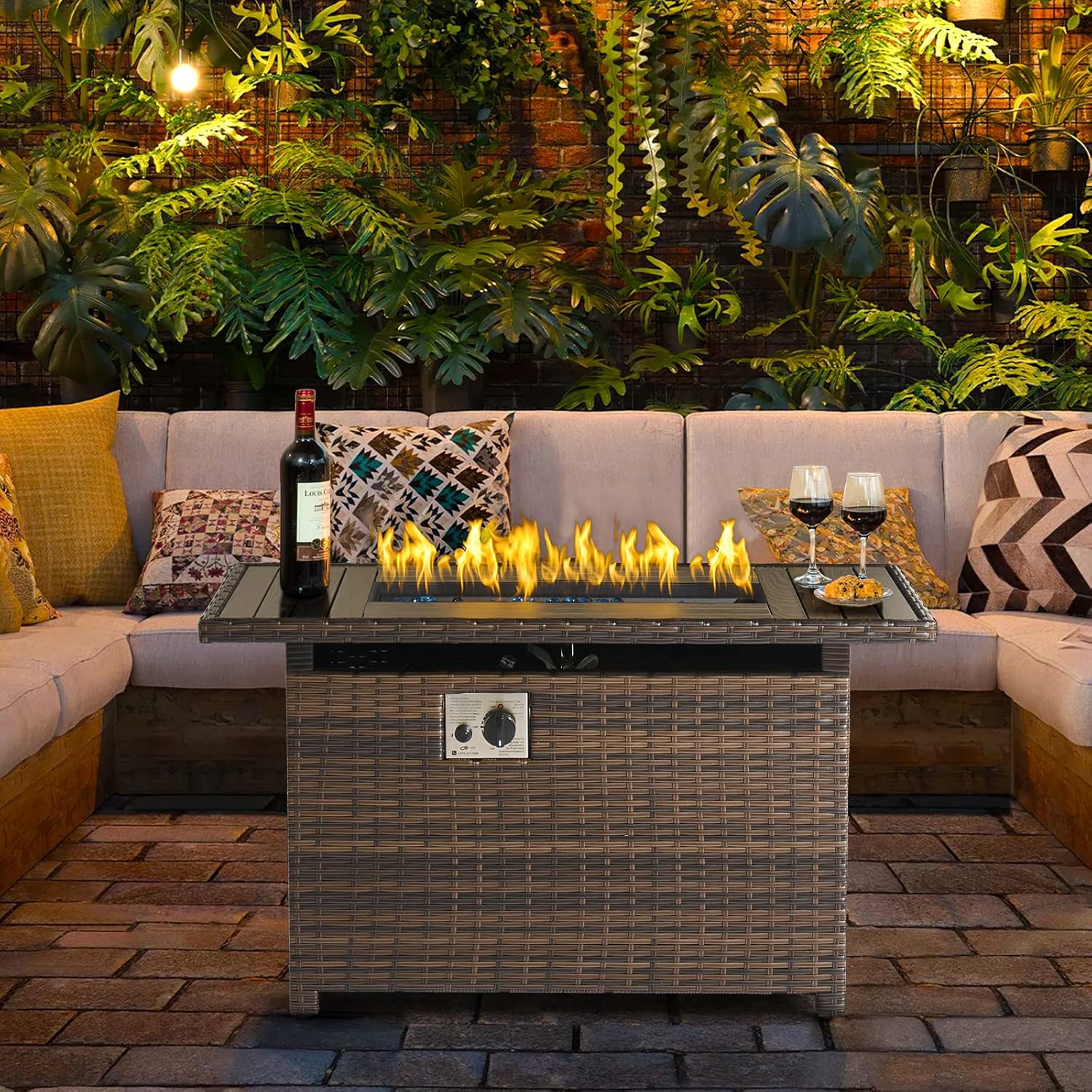 Aoxun Propane Fire Pit Table: Stylish Outdoor Heating Solution