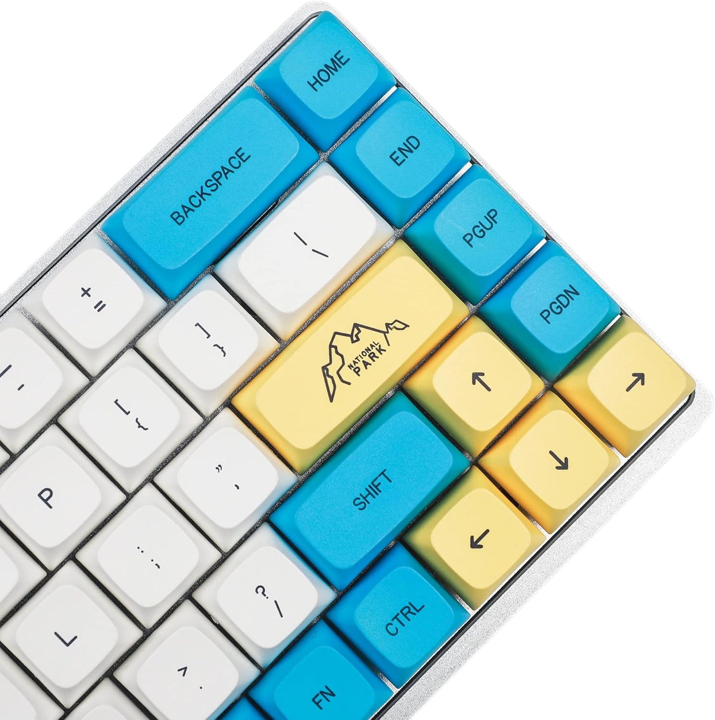 YMDK Dye Sub ZDA Keycaps for MX Keyboards - Durable PBT Set